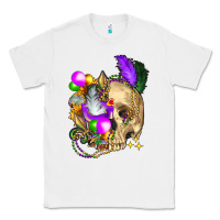 White mardi gras skull Classic Tee - FaDigitalArtStudio