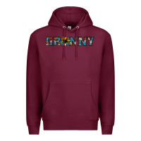 Burgundy granny cowhide sunflower Premium Hoodie - Jasminsmagicworld