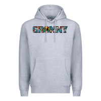 Heather Grey granny cowhide sunflower Premium Hoodie - Jasminsmagicworld