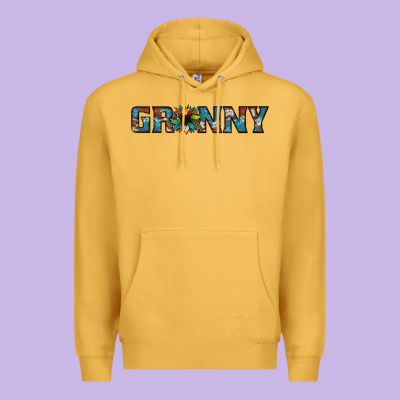 Granny Cowhide Sunflower Premium Hoodie Designed By Jasminsmagicworld