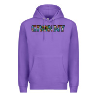 Purple granny cowhide sunflower Premium Hoodie - Jasminsmagicworld