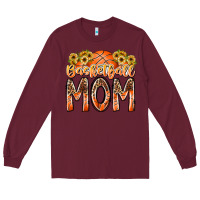 Burgundy basketball mom Long Sleeve Tee - RacoonDesign