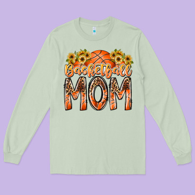 Basketball Mom Long Sleeve Tee Designed By Racoondesign
