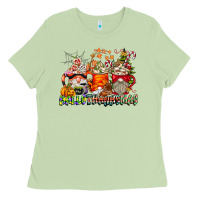 Matcha Hallothanksmas Gnome Coffee Cups Ladies Tee - CowhideDigitalArt