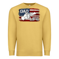 Antique Gold Dad Life with American Flag Premium Sweatshirt - Jasminsmagicworld