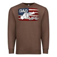 Chestnut Dad Life with American Flag Premium Sweatshirt - Jasminsmagicworld