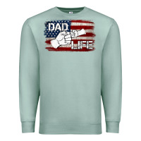 Seafoam Dad Life with American Flag Premium Sweatshirt - Jasminsmagicworld