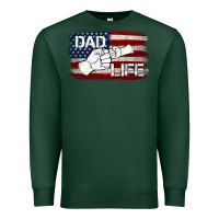 Sports Green Dad Life with American Flag Premium Sweatshirt - Jasminsmagicworld