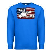 True Royal Dad Life with American Flag Premium Sweatshirt - Jasminsmagicworld