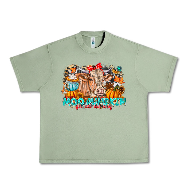 Moo Pumpkin Get Out The Way Urban Heavy Tee by CowhideDigitalArt | Teevron