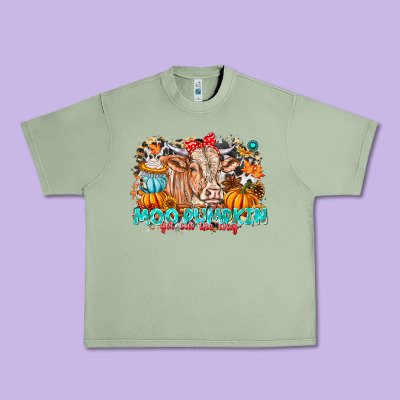 Moo Pumpkin Get Out The Way Urban Heavy Tee Designed By Cowhidedigitalart