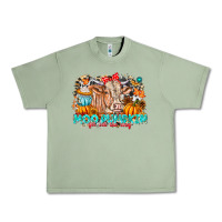 Oil Green Moo Pumpkin Get Out The Way Urban Heavy Tee - CowhideDigitalArt