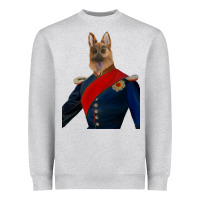 Heather Grey Pet Portraits, Custom Pet Portraits, Renaissance Pet Portraits, Custom Heavyweight Sweatshirt - RanaPortraitStore