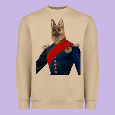 Pet Portraits, Custom Pet Portraits, Renaissance Pet Portraits, Custom Heavyweight Sweatshirt Designed By Ranaportraitstore