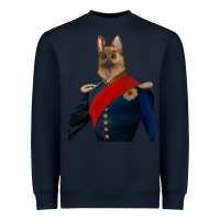 Navy Pet Portraits, Custom Pet Portraits, Renaissance Pet Portraits, Custom Heavyweight Sweatshirt - RanaPortraitStore