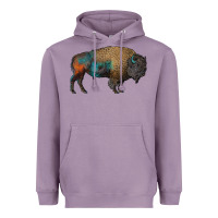 Lavender leopard bison Heavyweight Hoodie - RanaPortraitStore