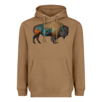 Toasted Coconut leopard bison Heavyweight Hoodie - RanaPortraitStore