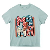 Arona 4th of July mama with lightning bolt Heavy Core Tee - FaDigitalArtStudio