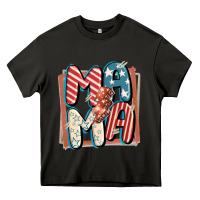 Asphalt 4th of July mama with lightning bolt Heavy Core Tee - FaDigitalArtStudio