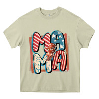 Mossy 4th of July mama with lightning bolt Heavy Core Tee - FaDigitalArtStudio