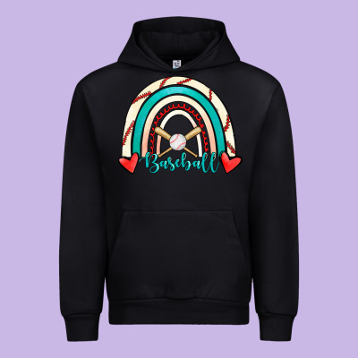 Baseball Rainbow Urban Hoodie Designed By Ranaportraitstore
