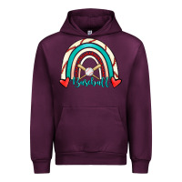 Mauve Wine Baseball Rainbow Urban Hoodie - RanaPortraitStore