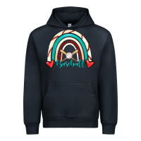 Navy Baseball Rainbow Urban Hoodie - RanaPortraitStore