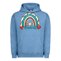 Pigment Pebble Blue Baseball Rainbow Urban Hoodie - RanaPortraitStore