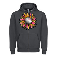 Smoke Volleyball Sunflower Zipper Hoodie - Jasminsmagicworld