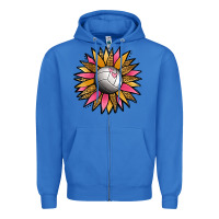 True Royal Volleyball Sunflower Zipper Hoodie - Jasminsmagicworld