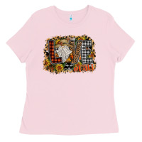 Bubblegum Pink Love Fall Ladies Tee - CowhideDigitalArt
