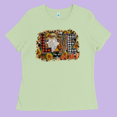 Love Fall Ladies Tee Designed By Cowhidedigitalart