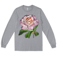 Heather Grey belinda's blush rose Long Sleeve Tee - LillyAllenDesigns