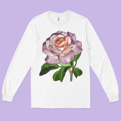 Belinda's Blush Rose Long Sleeve Tee Designed By Lillyallendesigns