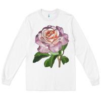 White belinda's blush rose Long Sleeve Tee - LillyAllenDesigns