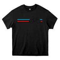 Black bike stripes Heavy Core Tee - artisFamous