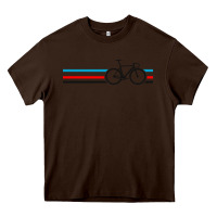 Chocolate Brown bike stripes Heavy Core Tee - artisFamous