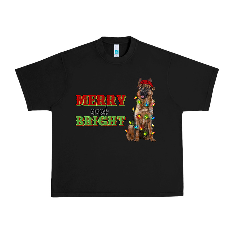 Merry And Bright German Shepherd Urban Heavy Tee by RanaPortraitStore | Teevron