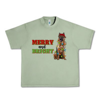 Oil Green merry and bright german shepherd Urban Heavy Tee - RanaPortraitStore