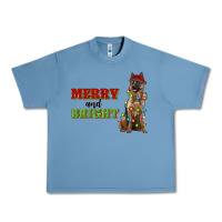Pebble Blue merry and bright german shepherd Urban Heavy Tee - RanaPortraitStore