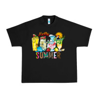 Black hello summer drink Urban Heavy Tee - CowhideDigitalArt