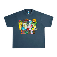 Midnight Navy hello summer drink Urban Heavy Tee - CowhideDigitalArt