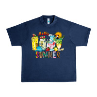 Navy hello summer drink Urban Heavy Tee - CowhideDigitalArt