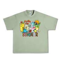 Oil Green hello summer drink Urban Heavy Tee - CowhideDigitalArt