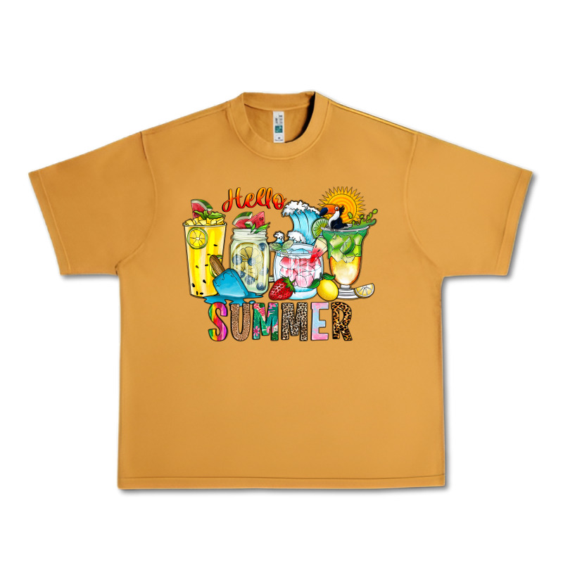 Hello Summer Drink Urban Heavy Tee by CowhideDigitalArt | Teevron