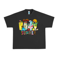 Pigment Black hello summer drink Urban Heavy Tee - CowhideDigitalArt