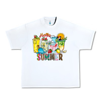 White hello summer drink Urban Heavy Tee - CowhideDigitalArt