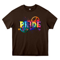 Chocolate Brown Hippie pride Heavy Core Tee - FaDigitalArtStudio