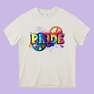Hippie Pride Heavy Core Tee Designed By Fadigitalartstudio