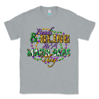 Heather Grey Beads and bling it's' a Mardi Gras thing Classic Tee - FaDigitalArtStudio